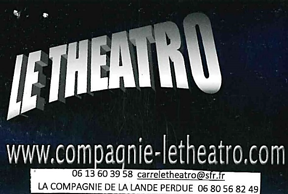 carte de visite de l'a compagnie de théâtre "le theatro"-Négreville