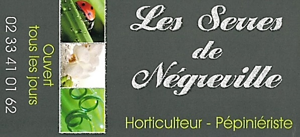 carte de visite du commerce "les Serres de Négreville" pépiniériste-Négreville