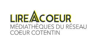 Lire à coeur, logo du réseau des médiathèques du territoire Coeur Cotentin