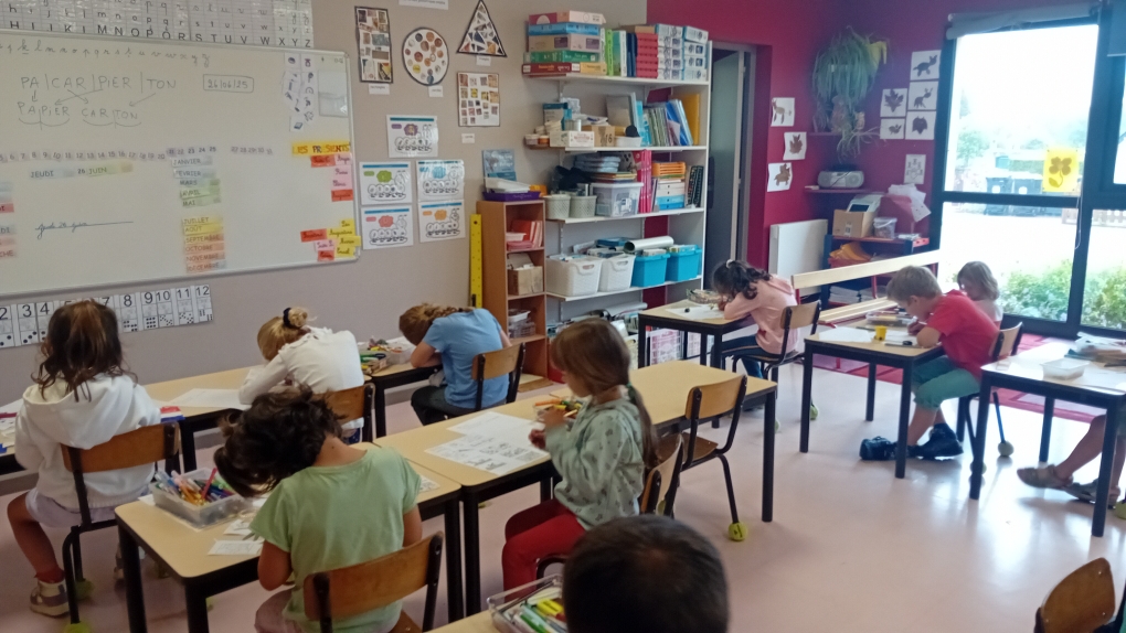 classe de GS-CP au travail!
