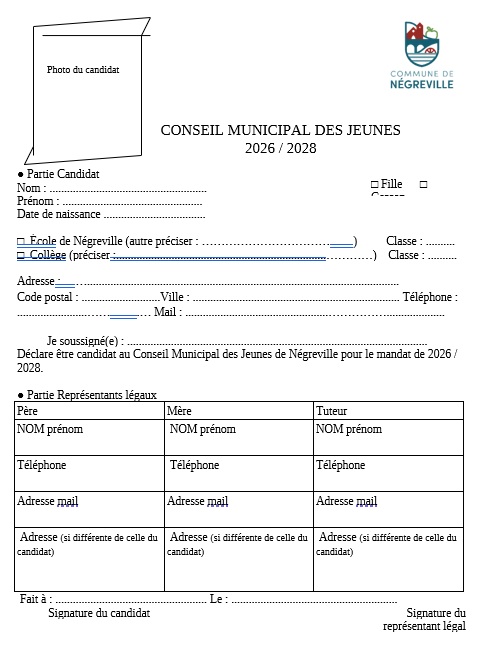 acte de candidature